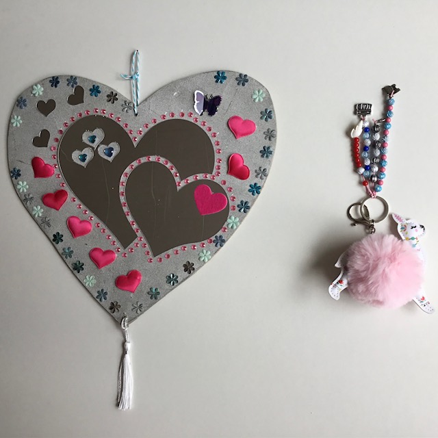 Hartenspiegel en sleutelhanger 